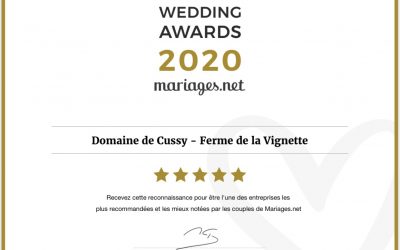 Mariages.net récompense le Domaine de Cussy
