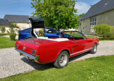 location voiture mariage bayeux domaine de cussy ford mustang